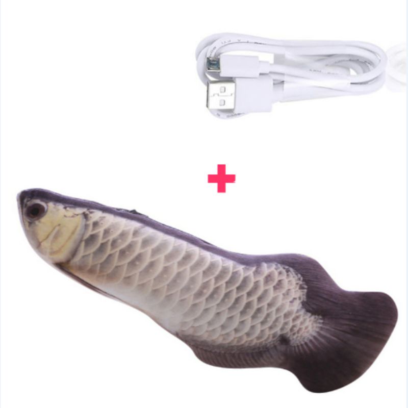 Interaktywna rybka dla kota z czujnikiem dotyku – ładowanie USB, 30cm