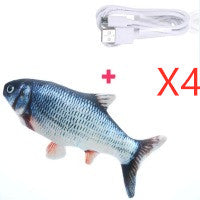 Interaktywna rybka dla kota z czujnikiem dotyku – ładowanie USB, 30cm