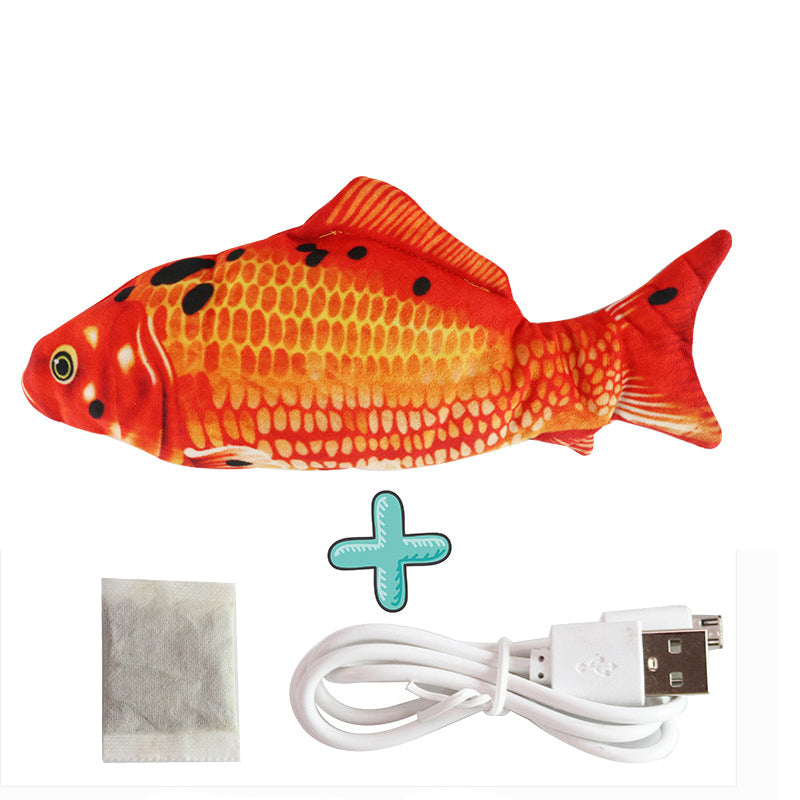 Interaktywna rybka dla kota z czujnikiem dotyku – ładowanie USB, 30cm