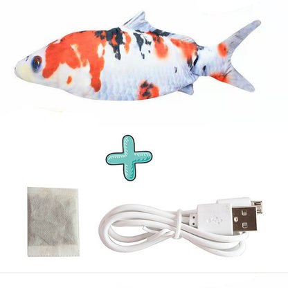 Interaktywna rybka dla kota z czujnikiem dotyku – ładowanie USB, 30cm