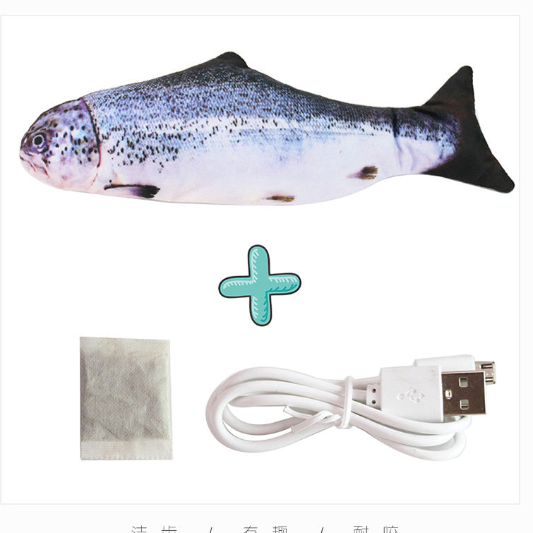 Interaktywna rybka dla kota z czujnikiem dotyku – ładowanie USB, 30cm