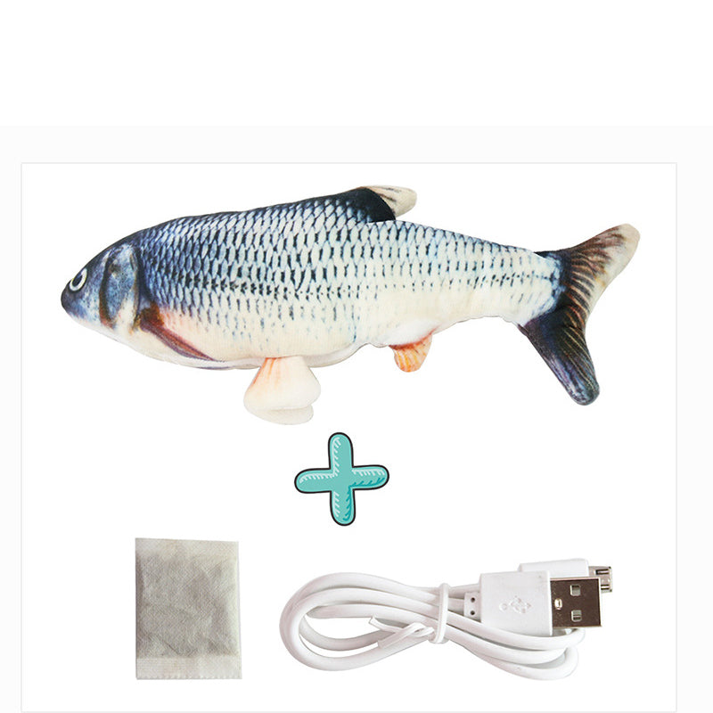 Interaktywna rybka dla kota z czujnikiem dotyku – ładowanie USB, 30cm
