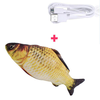 Interaktywna rybka dla kota z czujnikiem dotyku – ładowanie USB, 30cm
