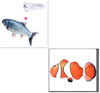 Interaktywna rybka dla kota z czujnikiem dotyku – ładowanie USB, 30cm