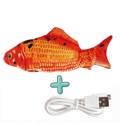 Interaktywna rybka dla kota z czujnikiem dotyku – ładowanie USB, 30cm