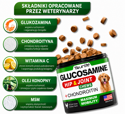 Suplement na stawy dla psa – glukozamina i chondroityna, 120 szt.