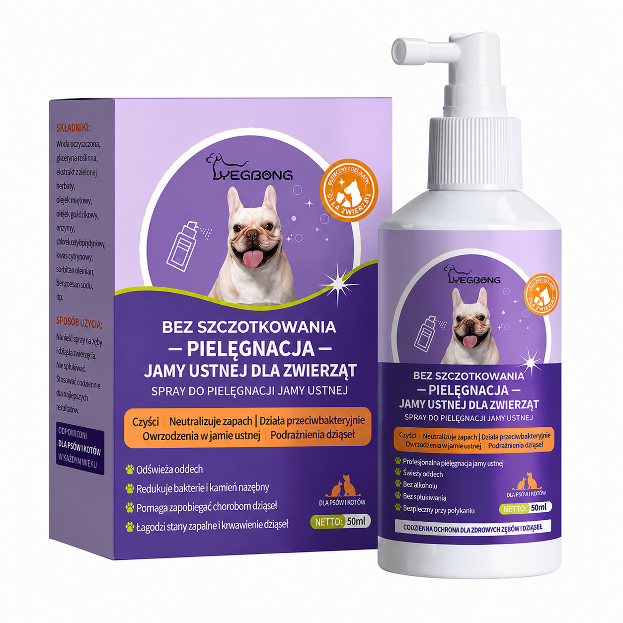 Spray do higieny jamy ustnej dla psów i kotów
