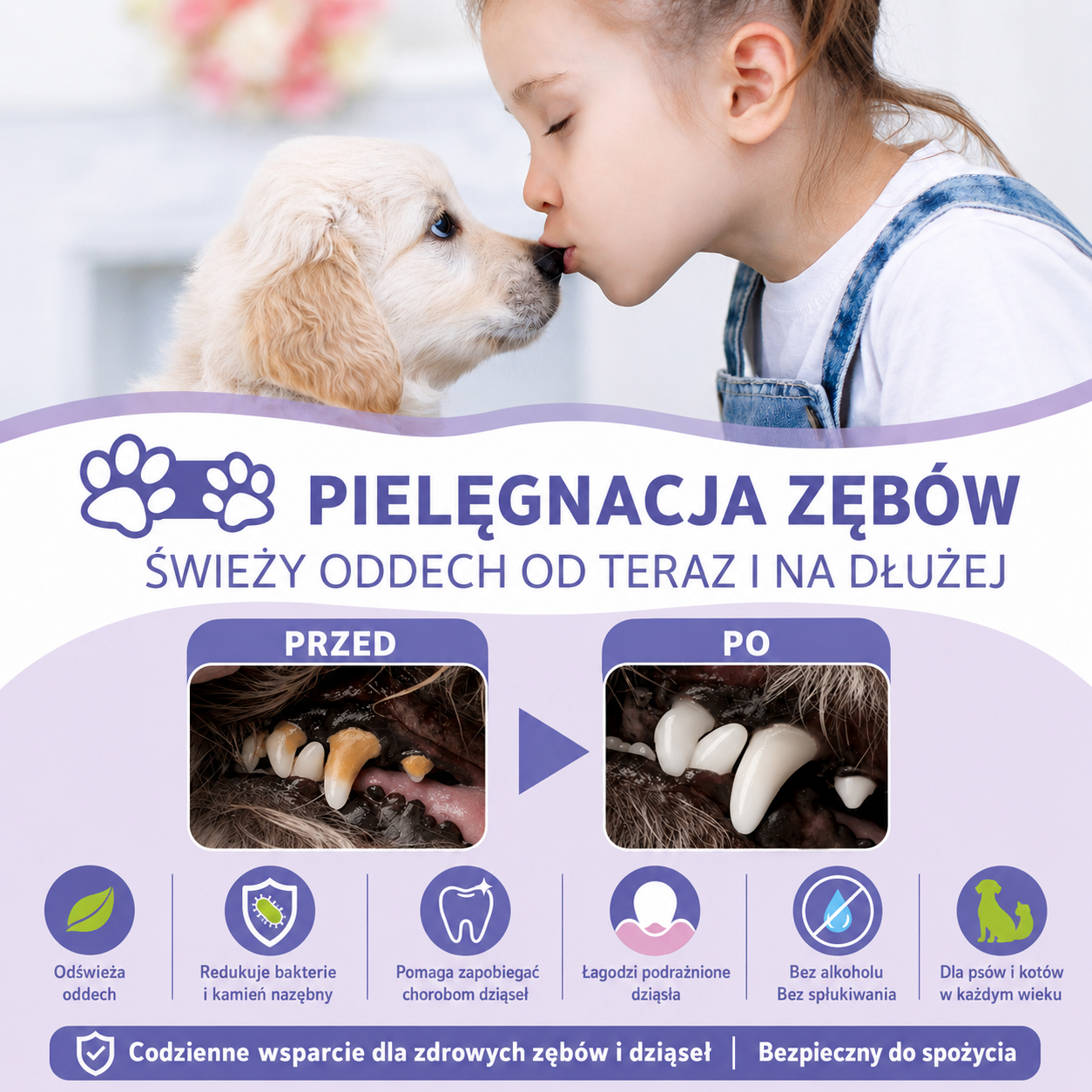 Spray do higieny jamy ustnej dla psów i kotów