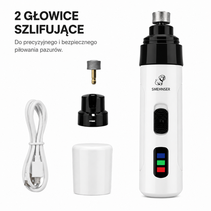Elektryczna szlifierka do pazurów dla psa i kota – cicha, USB