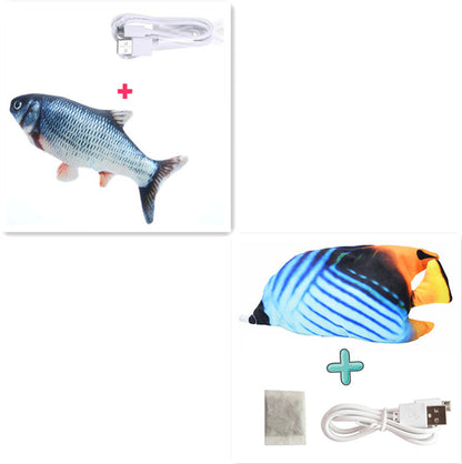 Interaktywna rybka dla kota z czujnikiem dotyku – ładowanie USB, 30cm
